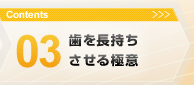 03.歯を長持ちさせる極意